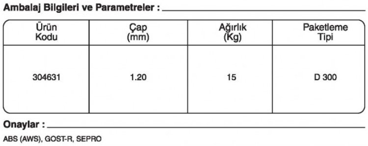 GeKa ELCOR R 110 Rutil Özlü Kaynak Teli Kaynak Ekipmanları Liste Fiyatı: {urun_fiyati}