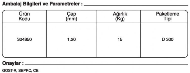 GeKa ELCOR R Mo Rutil Özlü Kaynak Teli Kaynak Ekipmanları Liste Fiyatı: {urun_fiyati}